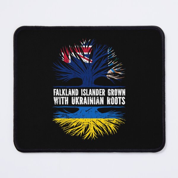 Item preview, Falkland Islander Grown with Ukrainian Roots Flag designed and sold by CosmoKitsch.