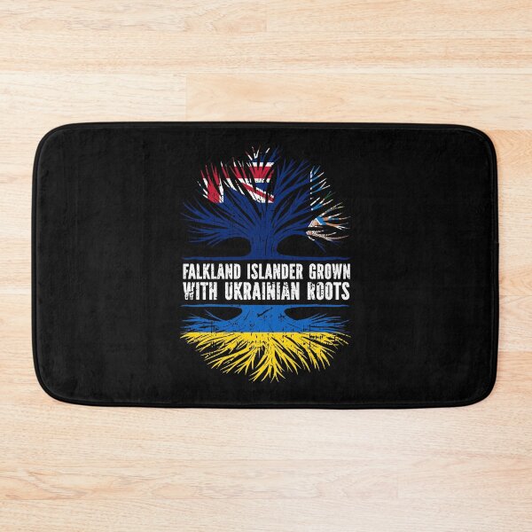 Item preview, Falkland Islander Grown with Ukrainian Roots Flag designed and sold by CosmoKitsch.