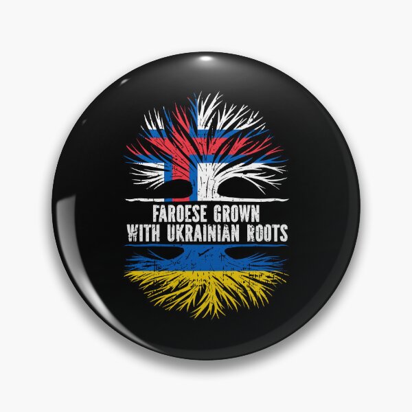 Item preview, Faroese Grown with Ukrainian Roots Flag designed and sold by CosmoKitsch.