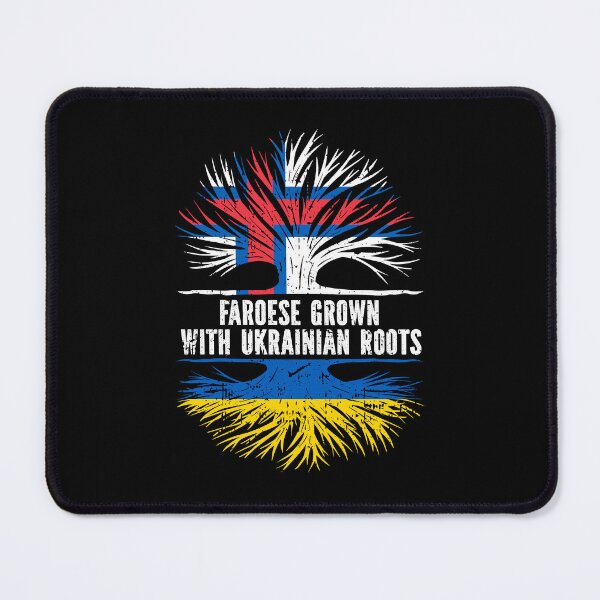 Item preview, Faroese Grown with Ukrainian Roots Flag designed and sold by CosmoKitsch.