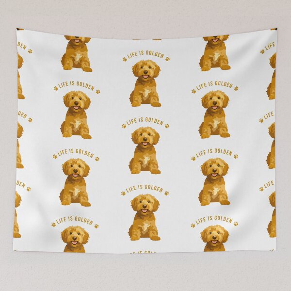 Item preview, Goldendoodle Cute Vector Design Life Is Golden designed and sold by PeriwinkleStone.