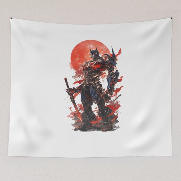 Item preview, Cyber Samurai Mecha with red sun designed and sold by DaigaaSikFaan.