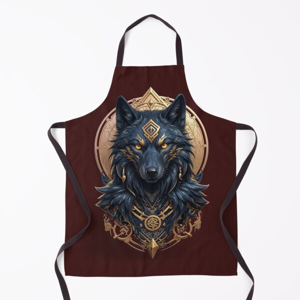 Item preview, Celestial Gold Wolf: The Guardian of Ancient Secrets designed and sold by Remix Vision.