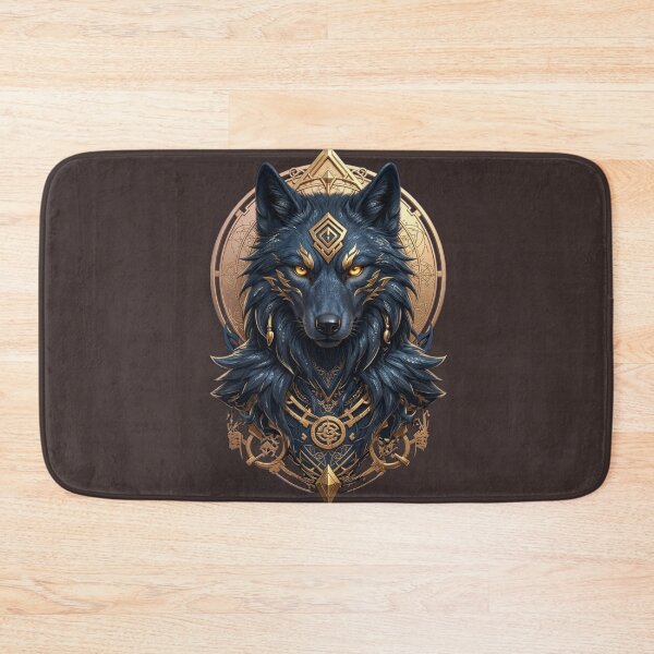 Item preview, Celestial Gold Wolf: The Guardian of Ancient Secrets designed and sold by Remix Vision.