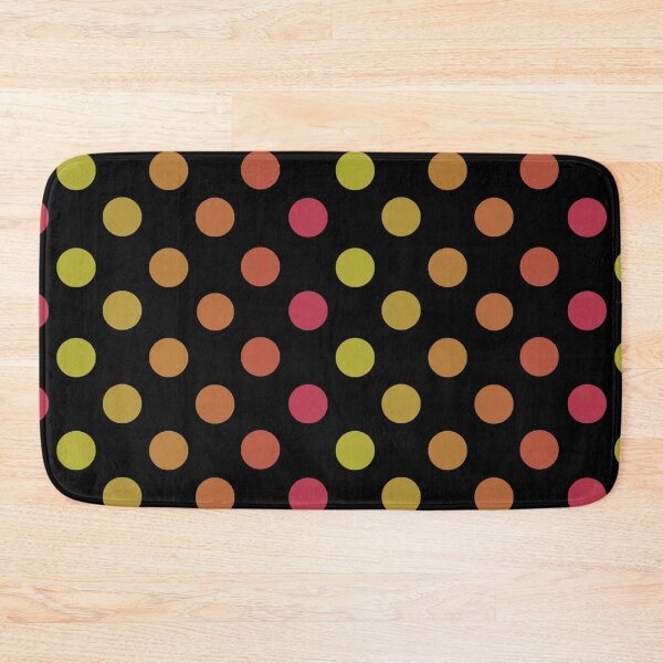 Item preview, Colorful Polka dots on gold on black designed and sold by MarySchwindt.