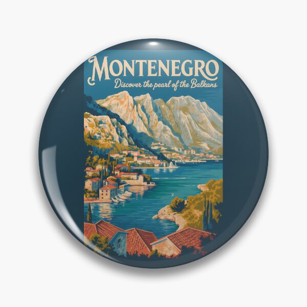 Item preview, Montenegro Balkans Illustration Travel Art Vintage designed and sold by KrisSidDesigns.