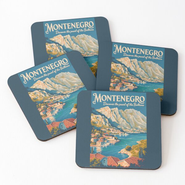 Item preview, Montenegro Balkans Illustration Travel Art Vintage designed and sold by KrisSidDesigns.