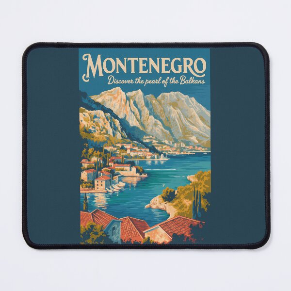 Item preview, Montenegro Balkans Illustration Travel Art Vintage designed and sold by KrisSidDesigns.