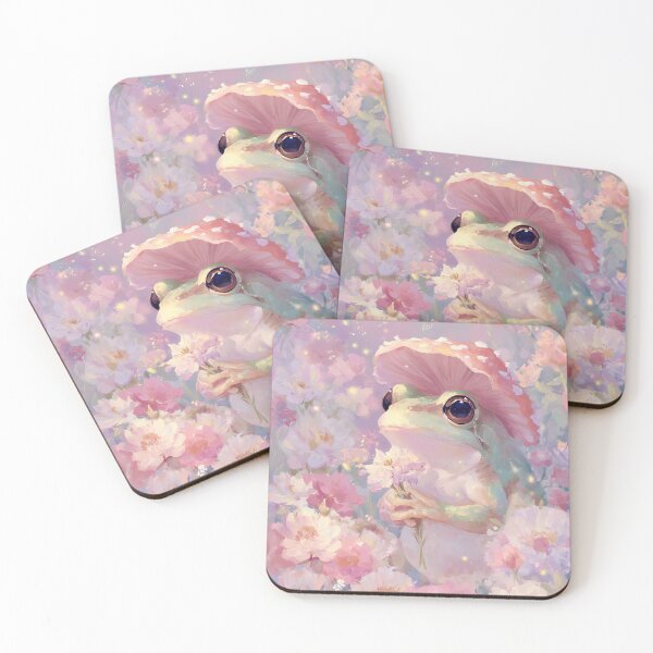 Item preview, Flower Frog, Cottagecore Frog Holding Wildflowers in an Enchanted Garden designed and sold by Nyx Creates.