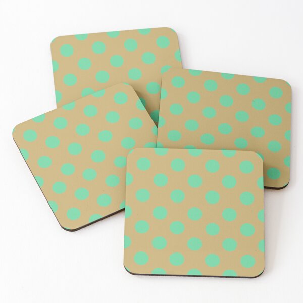 Item preview, Pale green polka dots on camel designed and sold by MarySchwindt.