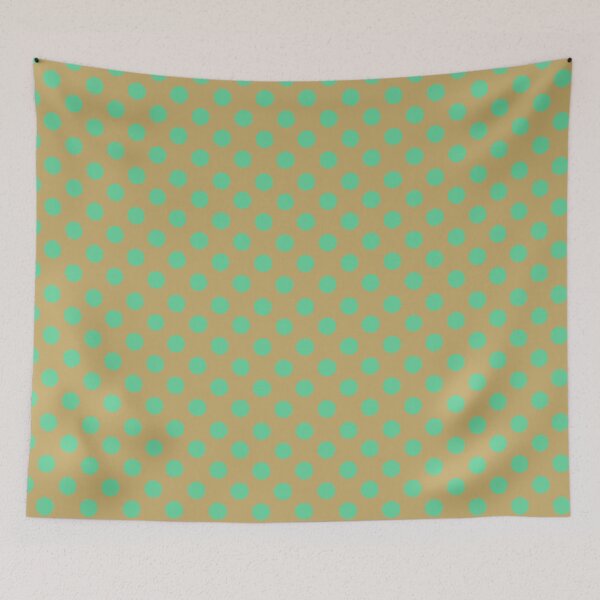 Item preview, Pale green polka dots on camel designed and sold by MarySchwindt.