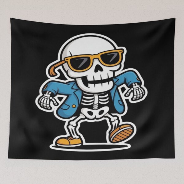 Item preview, Cool Skeleton in Jacket and Sunglasses Kawaii designed and sold by DailySparks.