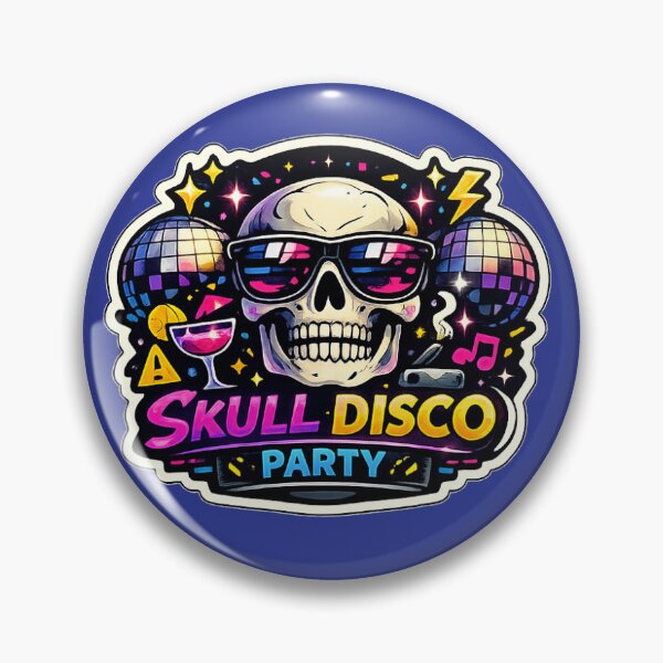 Item preview, Skull Disco Party Sticker designed and sold by VibeCraft-Studio.