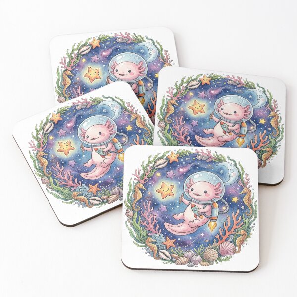 Item preview, Cosmic Space Axolotl in the Magical Ocean designed and sold by Calm.Mind_Studio .