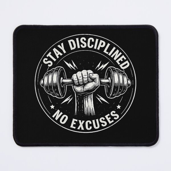 Item preview, Stay Disciplined No Excuses Gym Motivation Vintage Workout Design designed and sold by apex.vibe.