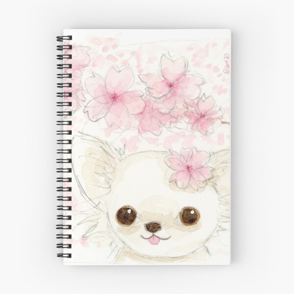 Item preview, White Chihuahua in spring for hanami designed and sold by Chihuahuapaintr.