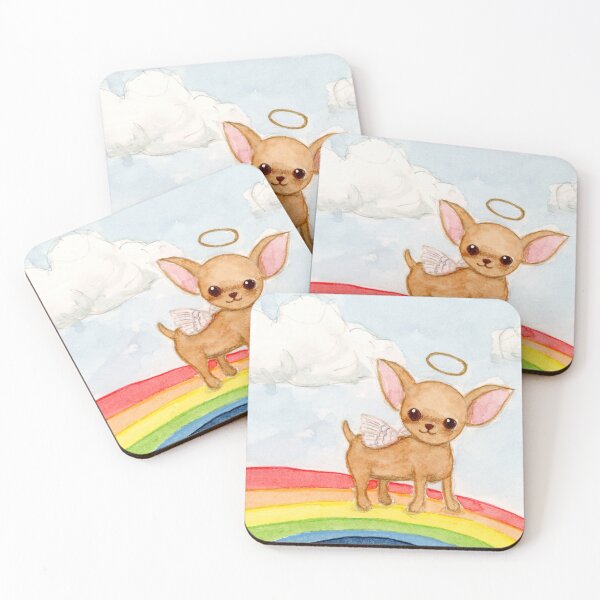 Item preview, Chihuahua angel on a rainbow designed and sold by Chihuahuapaintr.