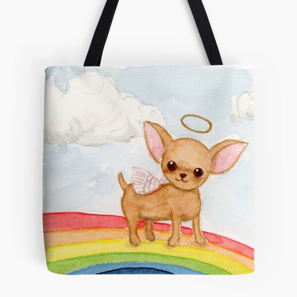 Item preview, Chihuahua angel on a rainbow designed and sold by Chihuahuapaintr.