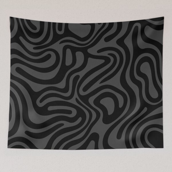 Item preview, Abstract wavy graphite and black designed and sold by Studio Vickn.