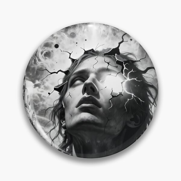 Item preview, Cracked Cosmic Queen Beneath Moons In Monochrome Dream designed and sold by ArtaFutura.