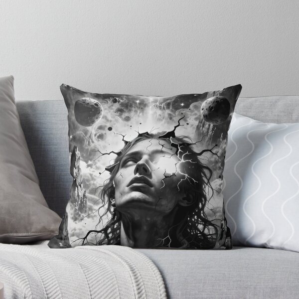 Item preview, Cracked Cosmic Queen Beneath Moons In Monochrome Dream designed and sold by ArtaFutura.