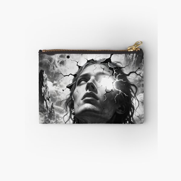 Item preview, Cracked Cosmic Queen Beneath Moons In Monochrome Dream designed and sold by ArtaFutura.