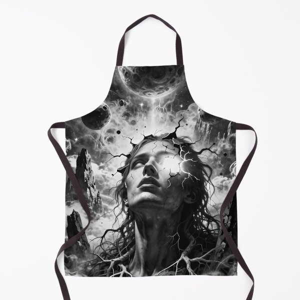 Item preview, Cracked Cosmic Queen Beneath Moons In Monochrome Dream designed and sold by ArtaFutura.