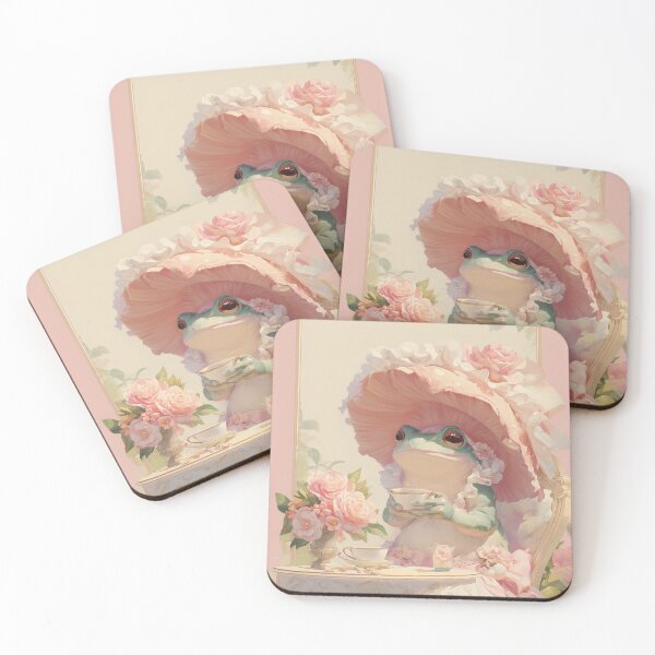 Item preview, High Tea, Elegant Victorian Cottagecore Frog Lady in a Rose Garden Interior designed and sold by Nyx Creates.