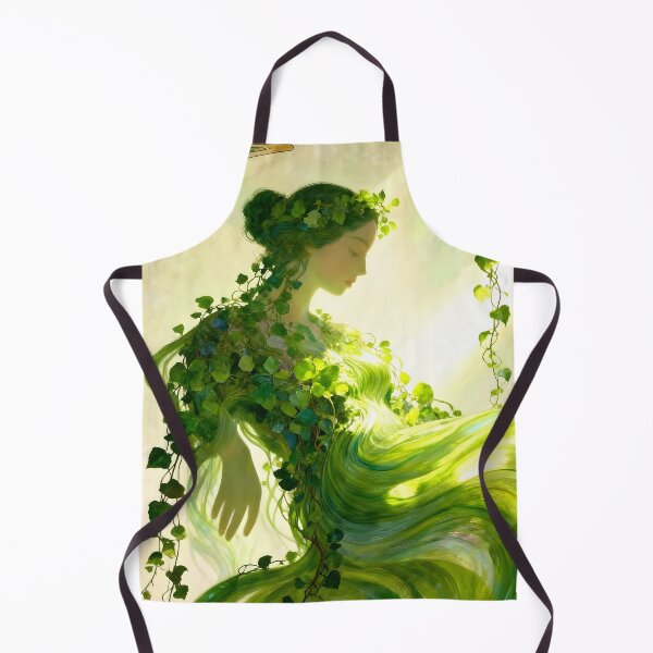 Item preview, Art Nouveau Woman with Green Plants designed and sold by Vicky Brago-Mitchell®.