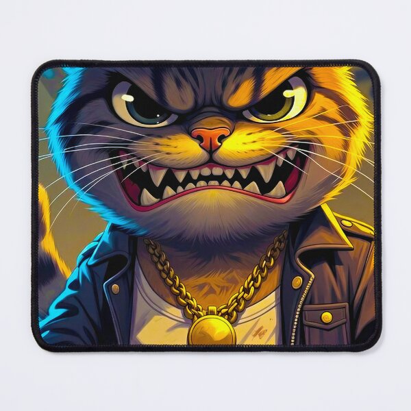 Item preview, Angry Gamer Cat – Cool Cat with Controller and Cap designed and sold by MaisonMaroMara.