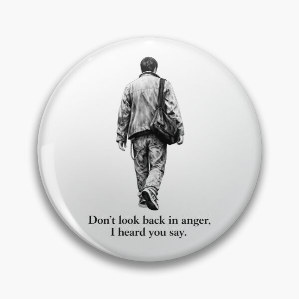 Item preview, Don't Look Back in Anger Oasis Lyrics Cool Man Walking Away Design designed and sold by Donsean22.