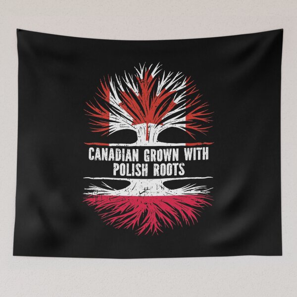 Item preview, Canadian Grown with Polish Roots Canada Flag designed and sold by CosmoKitsch.