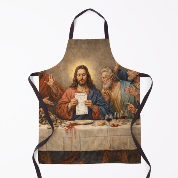 Item preview, The Last Supper Splitting the Check – Funny Renaissance Parody Art Print, Biblical Dinner Humor Design designed and sold by DiamondSkyShirt.