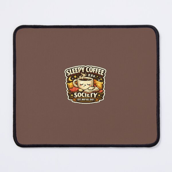 Item preview, Sleepy Coffee Society Sticker designed and sold by VibeCraft-Studio.