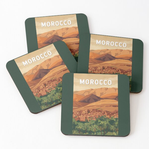 Item preview, Morocco Illustration Travel Art Vintage designed and sold by KrisSidDesigns.