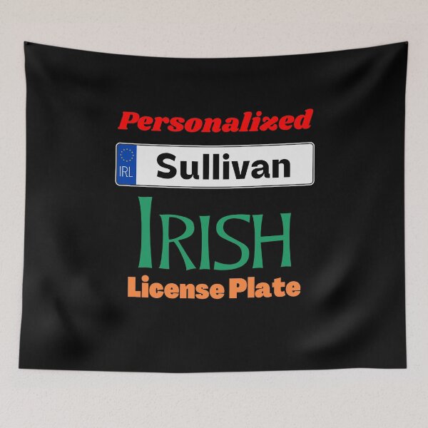 Item preview, Sullivan - Personalized Irish License Plate designed and sold by IrishPOD.