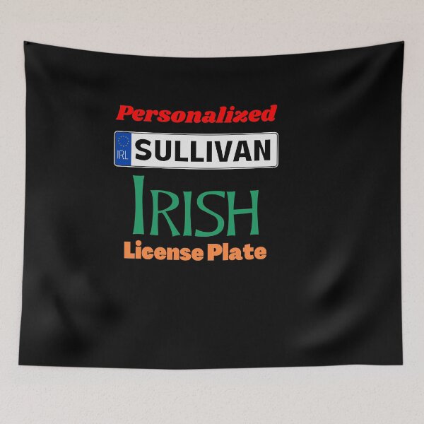 Item preview, Sullivan - Personalized Irish License Plate Capital Letters designed and sold by IrishPOD.