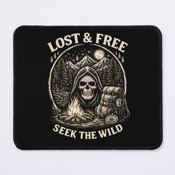 Item preview, Lost & Free Seek The Wild Aesthetic Skull Nature Camping designed and sold by apex.vibe.