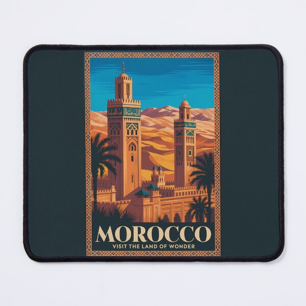 Item preview, Morocco Desert Illustration Travel Art Vintage designed and sold by KrisSidDesigns.