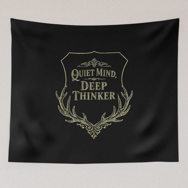 Item preview, Quiet Mind Deep Thinker Minimalist Quote Design designed and sold by TeesOnRosebud.