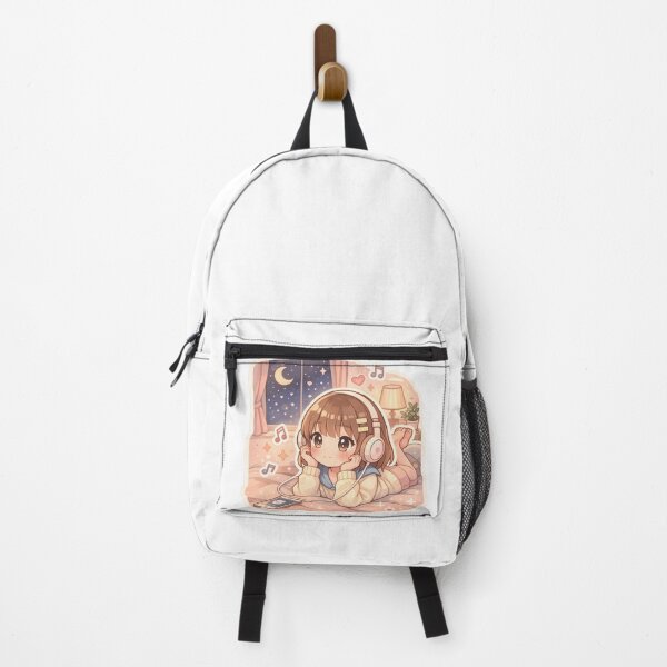 Item preview, Cute Lofi Anime Girl Listening to Music Cozy Night Aesthetic designed and sold by Art-Selling.