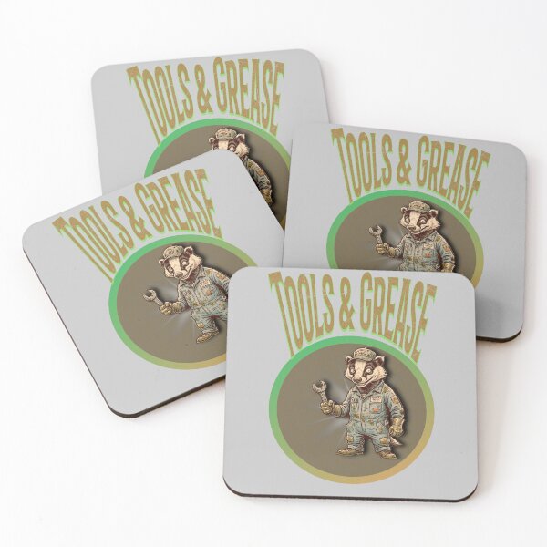 Item preview, Dodgy Badger Mechanic Retro 70s Garage - Tools & Grease designed and sold by MikesLab.