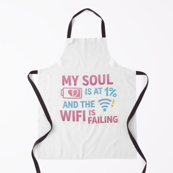Item preview, My Soul Is At 1% And The WiFi Is Failing Funny Tech Humor Design designed and sold by ZYNORAworld.