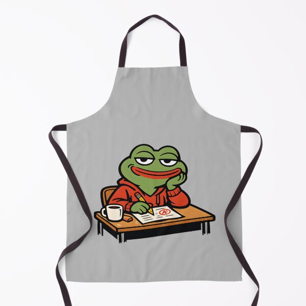 Item preview, Funny frog character sitting confidently at desk taking test designed and sold by Jokerstyle.