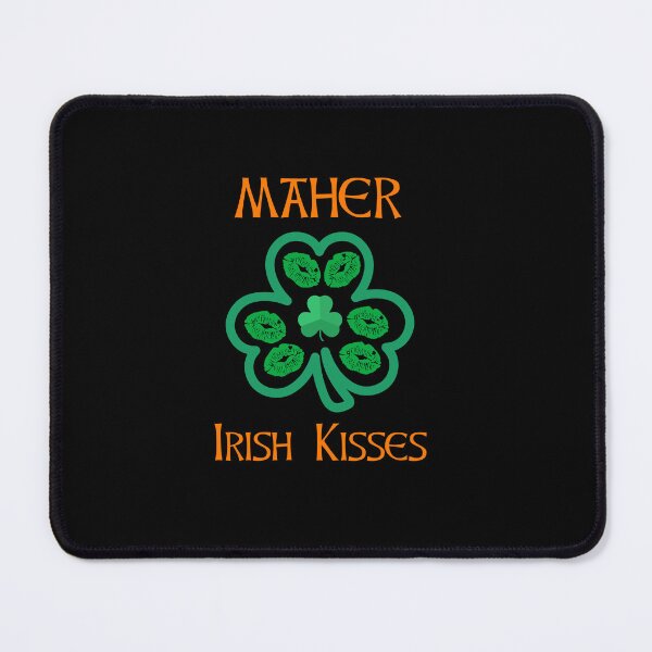 Item preview, Maher Irish Kisses Clover Shamrocks Lips designed and sold by IrishPOD.
