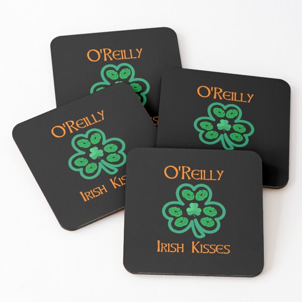 Item preview, O'Reilly Irish Kisses Clover Shamrocks Lips designed and sold by IrishPOD.