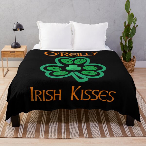 Item preview, O'Reilly Irish Kisses Clover Shamrocks Lips designed and sold by IrishPOD.