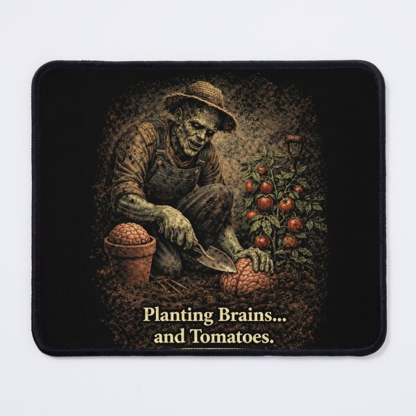 Item preview, Planting Brains and Tomatoes: Zombie Gardener designed and sold by Wild Hare.