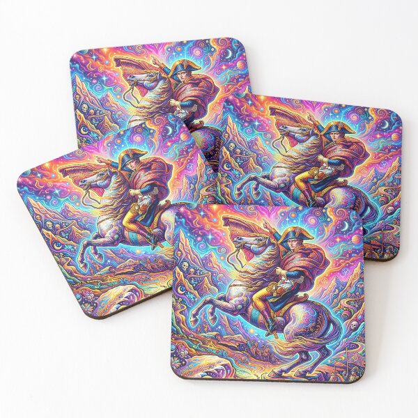 Item preview, Napoleon Crossing the Alps - Trippy Psychedelic Art designed and sold by Lucid Dream Pixel.