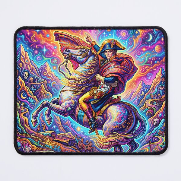 Item preview, Napoleon Crossing the Alps - Trippy Psychedelic Art designed and sold by Lucid Dream Pixel.